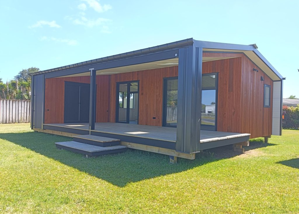 Modular T - 1 bedroom transportable home with 28m2 covered deck living space