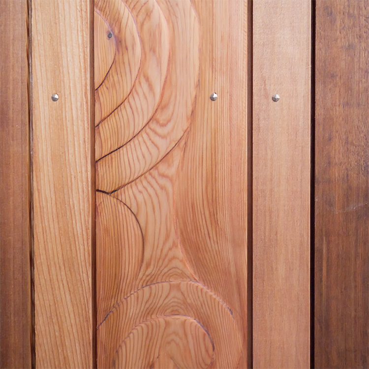 Cedar carving detail